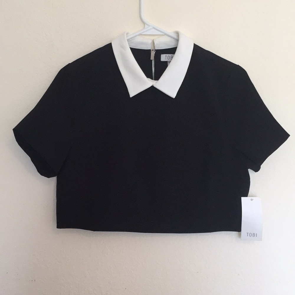 School girl crop top goth